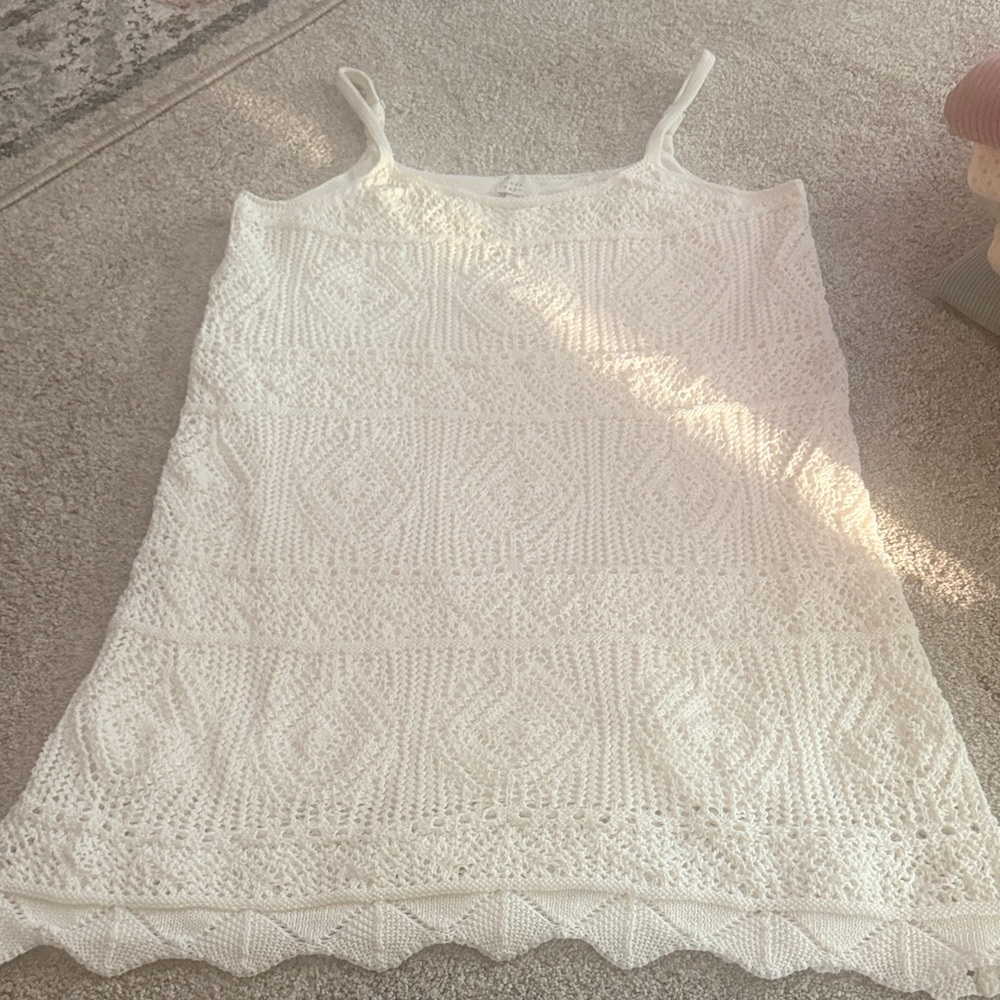 Cream Crochet Slip Dress - Picture 8 of 13
